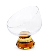 Angular Bowl With Colored Diamond Stem