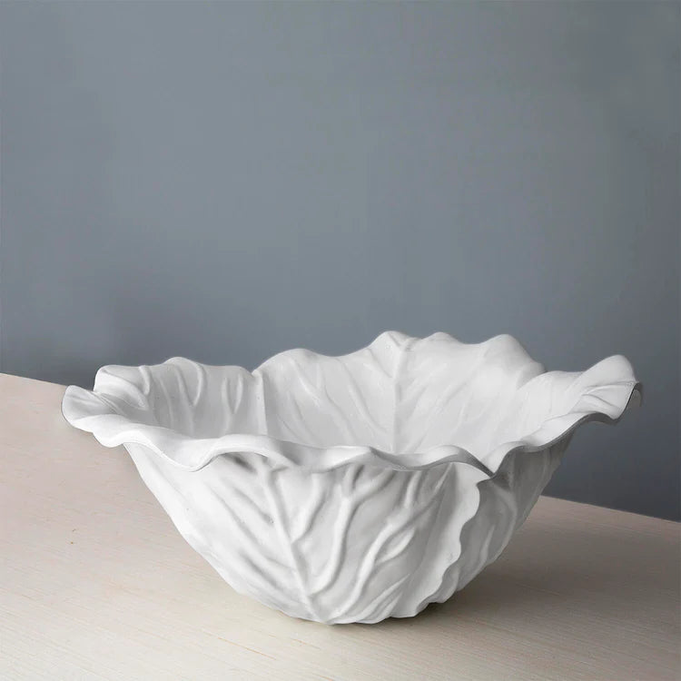 White Lettuce Bowl- Large