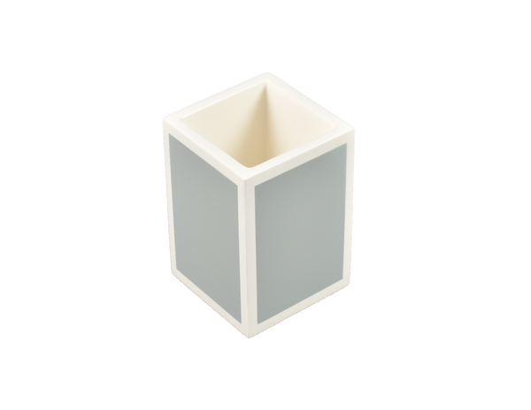 Cool Gray with White - Pencil Cup/Brush Holder - L-29FSCGW