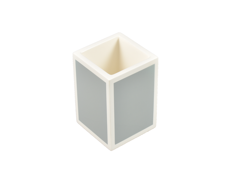 Cool Gray with White - Pencil Cup/Brush Holder - L-29FSCGW