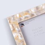 Baby Picture Frames Mother of Pearl - 4"x 4", White