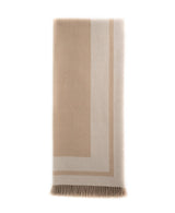 Southampton Home Double-Faced Border Throw 60" X 74" Natural