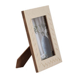 5 in. x 7 in. Ivory Resin  Woven Photo Frame