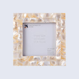 Baby Picture Frames Mother of Pearl - 4"x 4", White