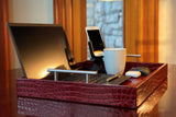 Premium Red Embossed Leather Tray