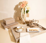 Sycamore with Silver Dollar Trim - Breakfast Tray