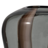 Decorative Vase - Brown Glass Large Modern Striped, 13 in.