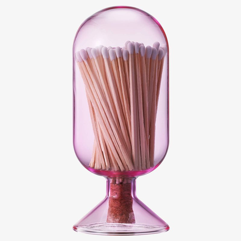 Pink Glass Match Cloche