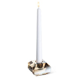 Amber Flat Cut Square Taper Holder