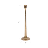 Taper Candle Holder - Gold Metal Squared Off, 16 in.