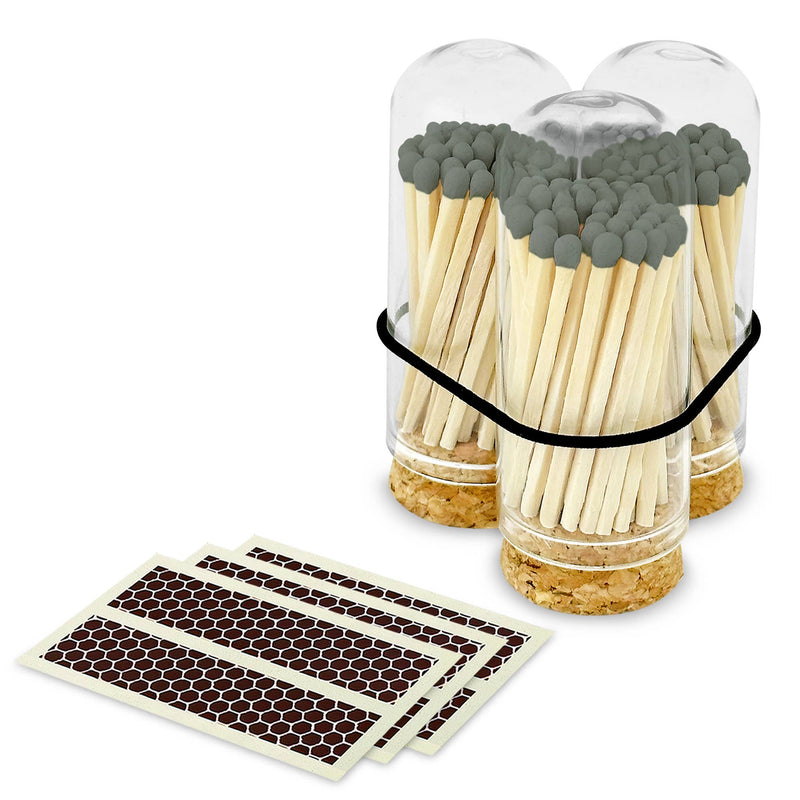 2" Matches + Mini Cloche - Colors of Your Choice + Strikers: Black Tip