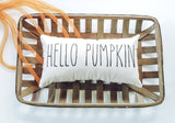 Hello Pumpkin Autumn Decor Lumbar Pillow