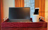 Premium Red Embossed Leather Tray