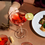 Deco Meridian Gold Rimmed Crystal Martini Glasses Set of 2