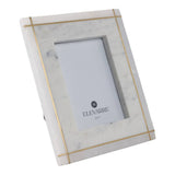 Photo Frame - White Marble Crystal-Clear Cover, 5x7 in.