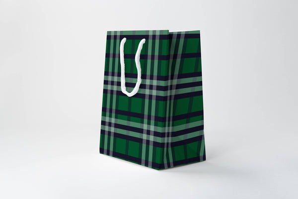 Blue Tartan Gift Bag 