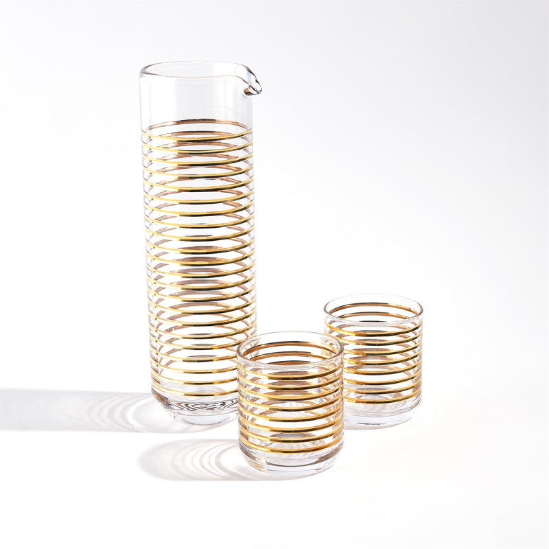 GOLD BANDED PITCHER/BAR COLLECTION/JIMMY DELAURENTIS HOME