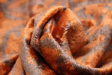 Handmade Velvet Throw Pillow 16x24 - Soft Brownish Orange