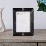 Horn Inlay Shagrin Picture Photo Frames Black, 4x6 5x7