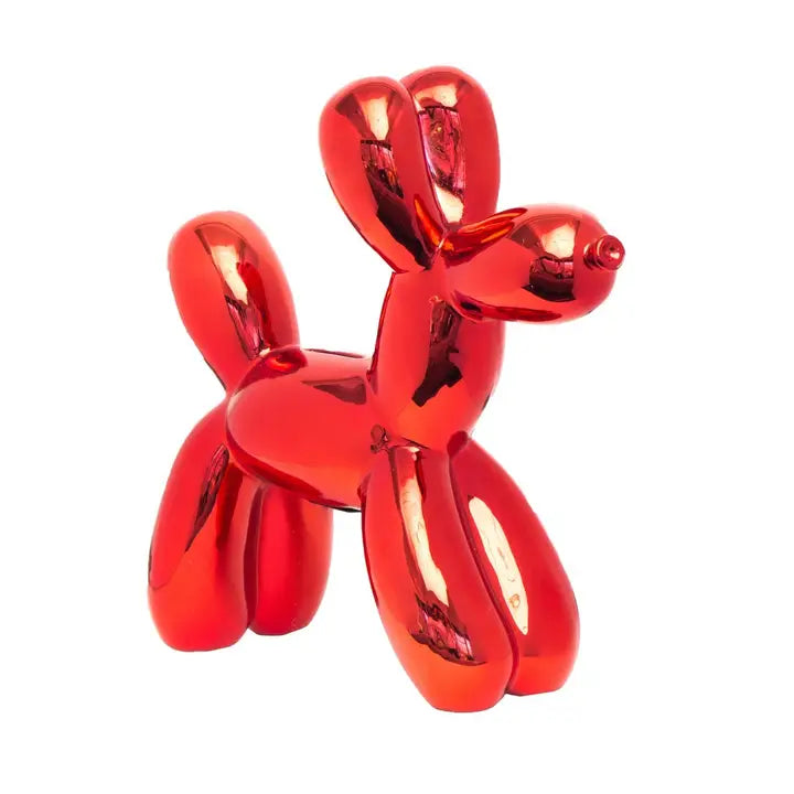 Red Ceramic Dog Piggy Bank 12"