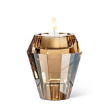 Reversible Amber Facet Taper/Tealight Holder