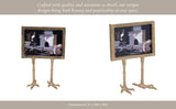 Photo Frame - Gold Aluminum Wood Bird Feet Base, 5x7 in.