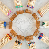 4" Matches in Chic Cork Top Jar - Colors of Your Choice: Tuxedo