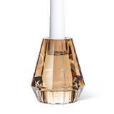 Reversible Amber Facet Taper/Tealight Holder
