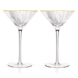 Gold-Rimmed Martini Glasses- SET OF 2