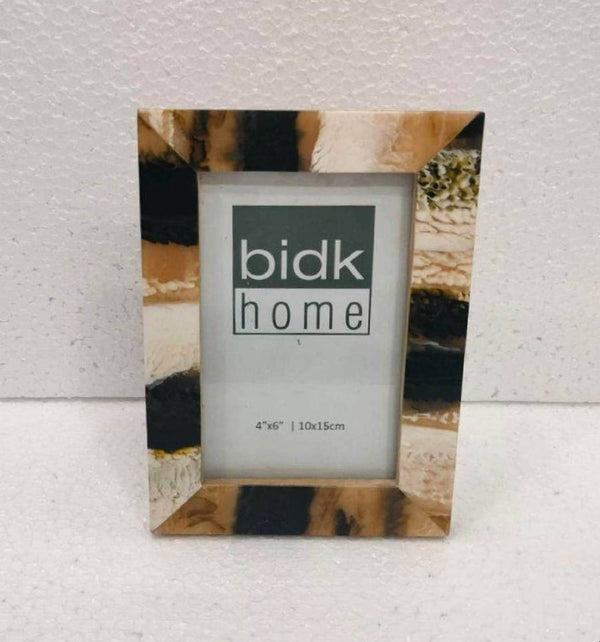 4X6” Resin Horn Tone Frame in Brown