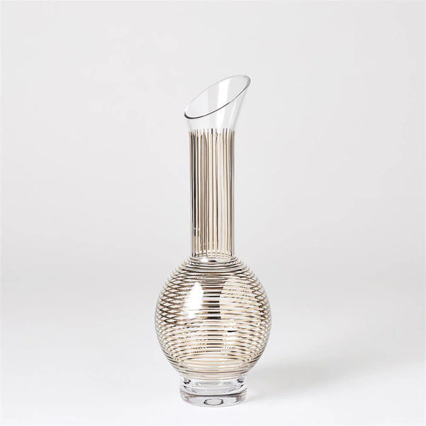 PLATINUM STRIPE WINE DECANTER/BAR COLLECTION/JIMMY DELAURENTIS HOME