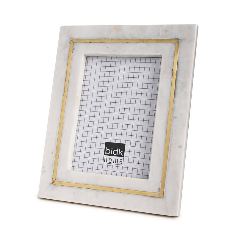 Marble Frame w/ Brass Inlay 4" x 6"