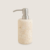 Vanity Accessories Set, Travertine Bathroom Set, 5-piece: Soap Dispenser 8oz