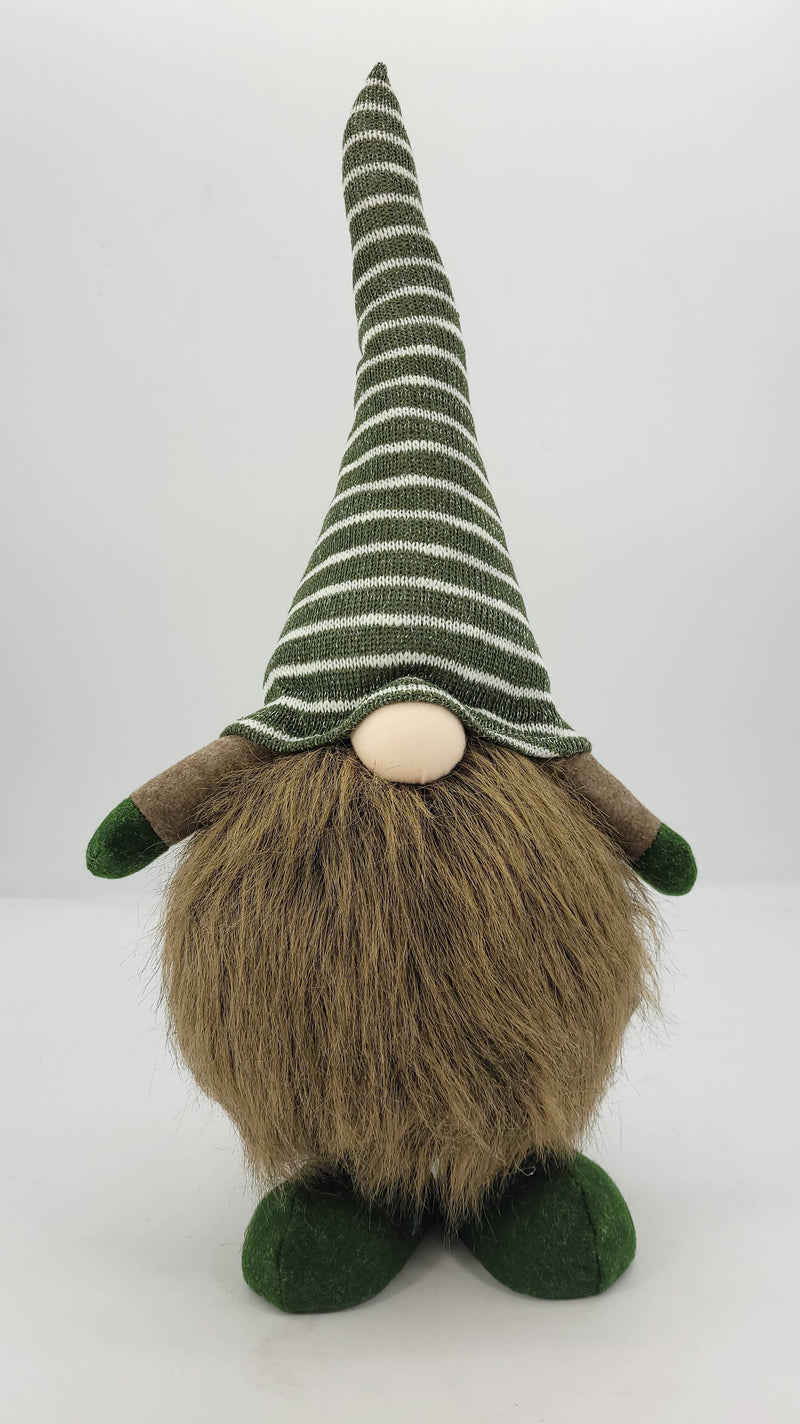 Green Hat Sitting Holiday Gnome 20.5"