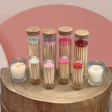 4" Matches in Chic Cork Top Jar - Colors of Your Choice: Tuxedo