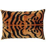 Handmade Velvet Throw Pillow – 16x24 Inch Tiger Print Patter