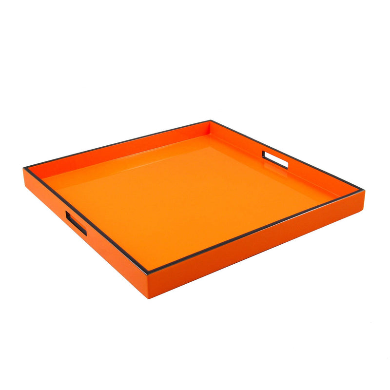 Orange with Black - Large Square  Tray - L-35OBT