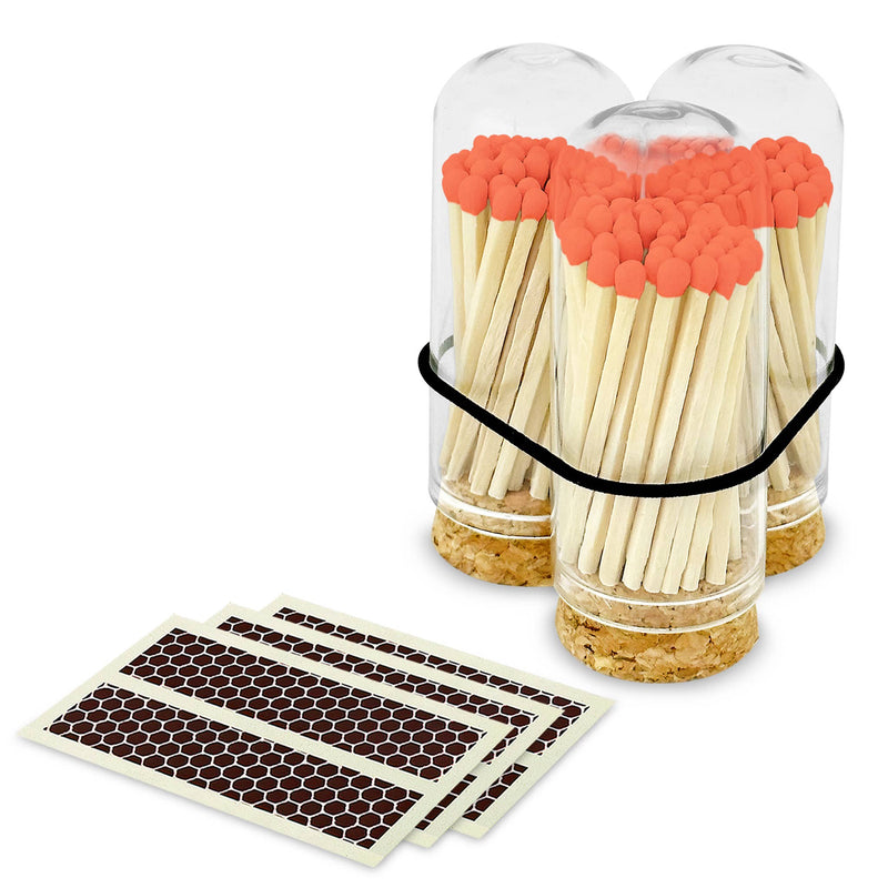 2" Matches + Mini Cloche - Colors of Your Choice + Strikers: Black Tip