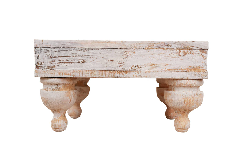 Chula Cake Table Set-Display-Reclaimed Wood-Set 3-White