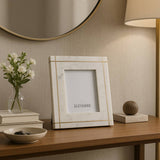 Photo Frame - White Marble Crystal-Clear Cover, 5x7 in.