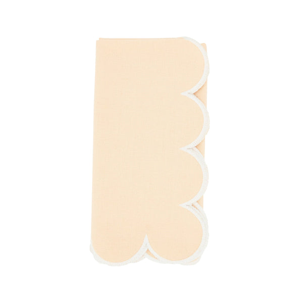 Scalloped Hem Napkin: Pink / 20"