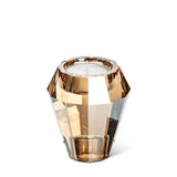 Reversible Amber Facet Taper/Tealight Holder