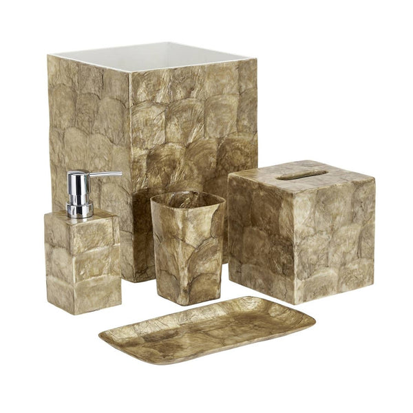 Champagne Capiz Shell Bathroom Set