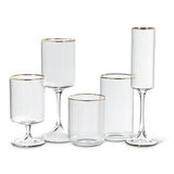 Tight Vertical Optic Flute with Gold-9.5"H(8oz)