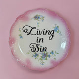 Living in Sin Vintage Plate