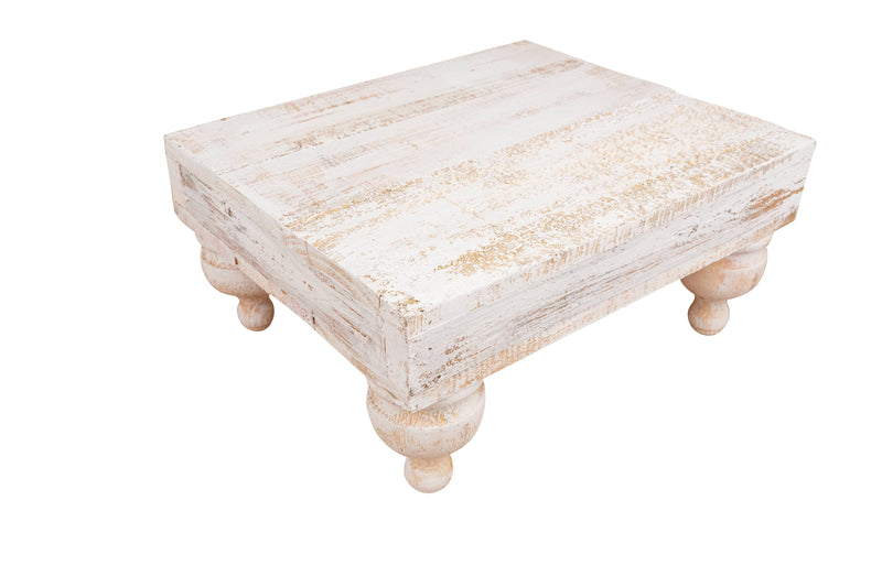 Chula Cake Table Set-Display-Reclaimed Wood-Set 3-White