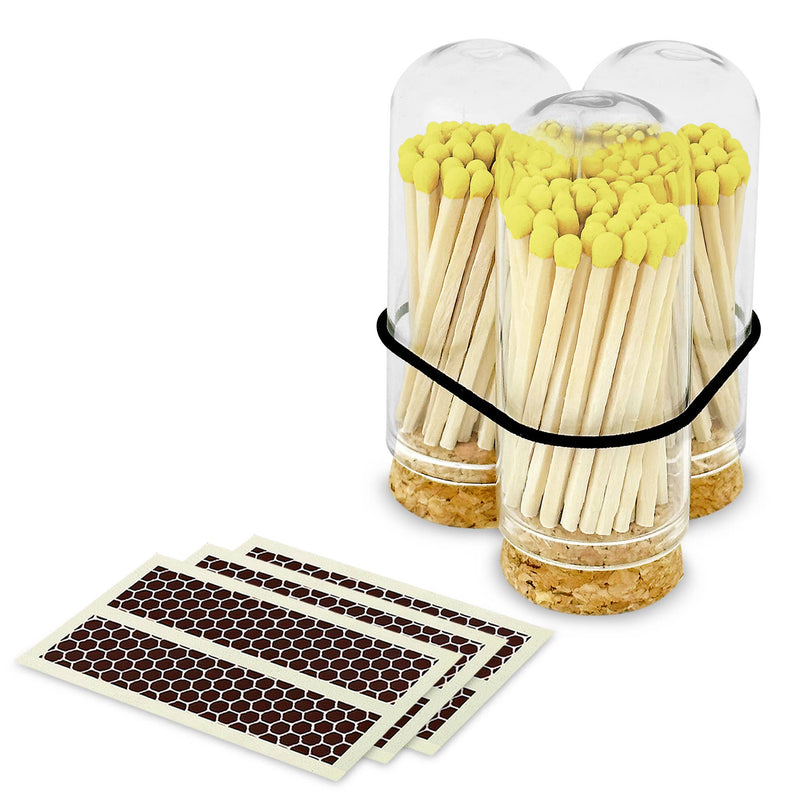 2" Matches + Mini Cloche - Colors of Your Choice + Strikers: Black Tip