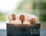 Fall Felt Acorns-White Set of 12-Fall Decor-Halloween Decor