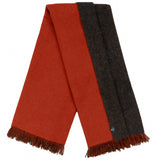 Highland Tweeds Reversible Double Cloth Throw~ Orange/Brown