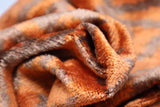 Handmade Velvet Throw Pillow 16x24 - Soft Brownish Orange